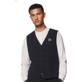DSTREZZED Gilet Dot Check Dark Navy www.cabinero.de Berlin-Mitte Poststraße 11
