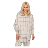 Elias Rumelis Ladies Vicky soft oversize Hoody taupe check New Collection 2020-2021 www.cabinero.de